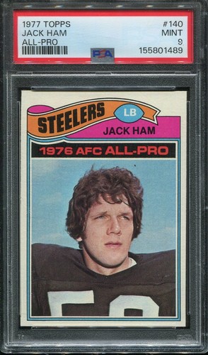 1977 topps football 140 - topps, jack